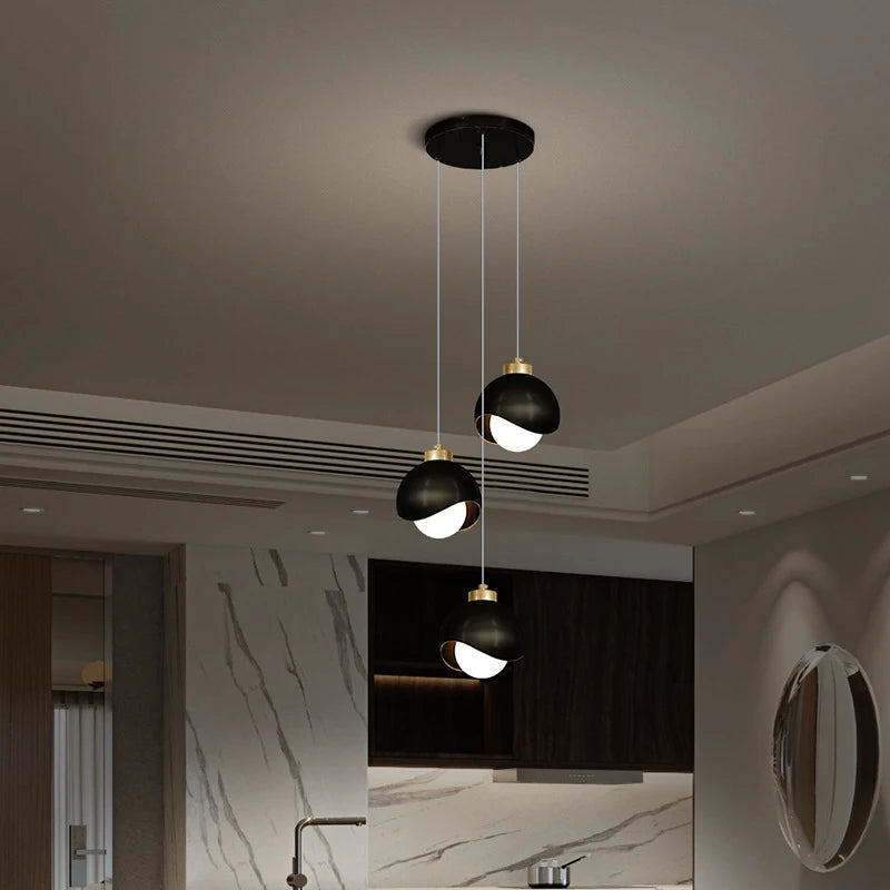 Bedroom Bedside Hanging Pendant Lamp Glass Ball LED Chandelier Lighting Ceiling Modern Interior Home Decor Lights Dining Kitchen