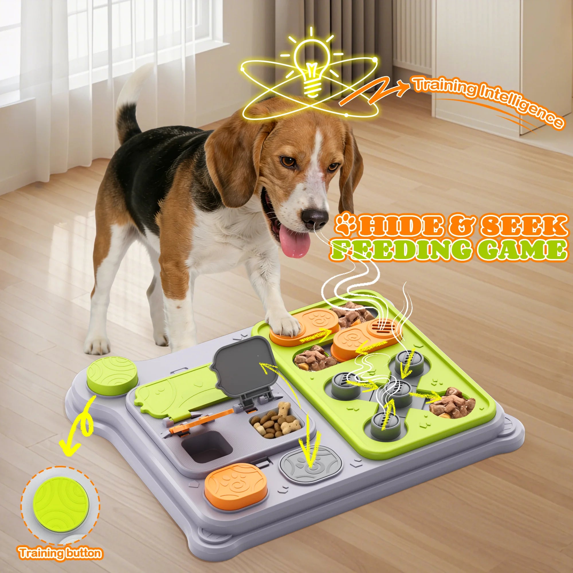 Dog Puzzle Toy & Pet Feeder - Treat Dispensing Toy for IQ Training, New Arrival, Ideal for Small/Medium Dogs