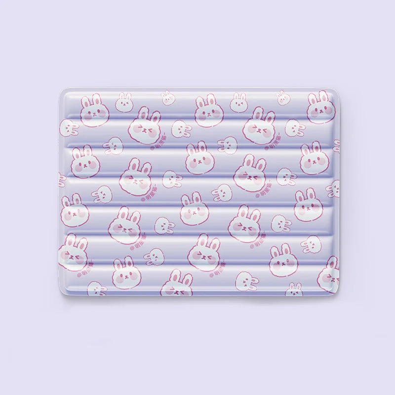 Cartoon Print Summer Cooling Mat for Dogs Cats Non-Toxic Reusable Ice Pad Pet Self-Cooling Cushion Bed