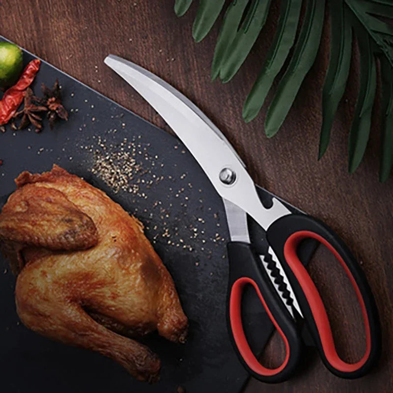 Kitchen Scissors Multi-Functional Stainless Steel Household Scissors for Cutting Chicken and Fish Special Shears