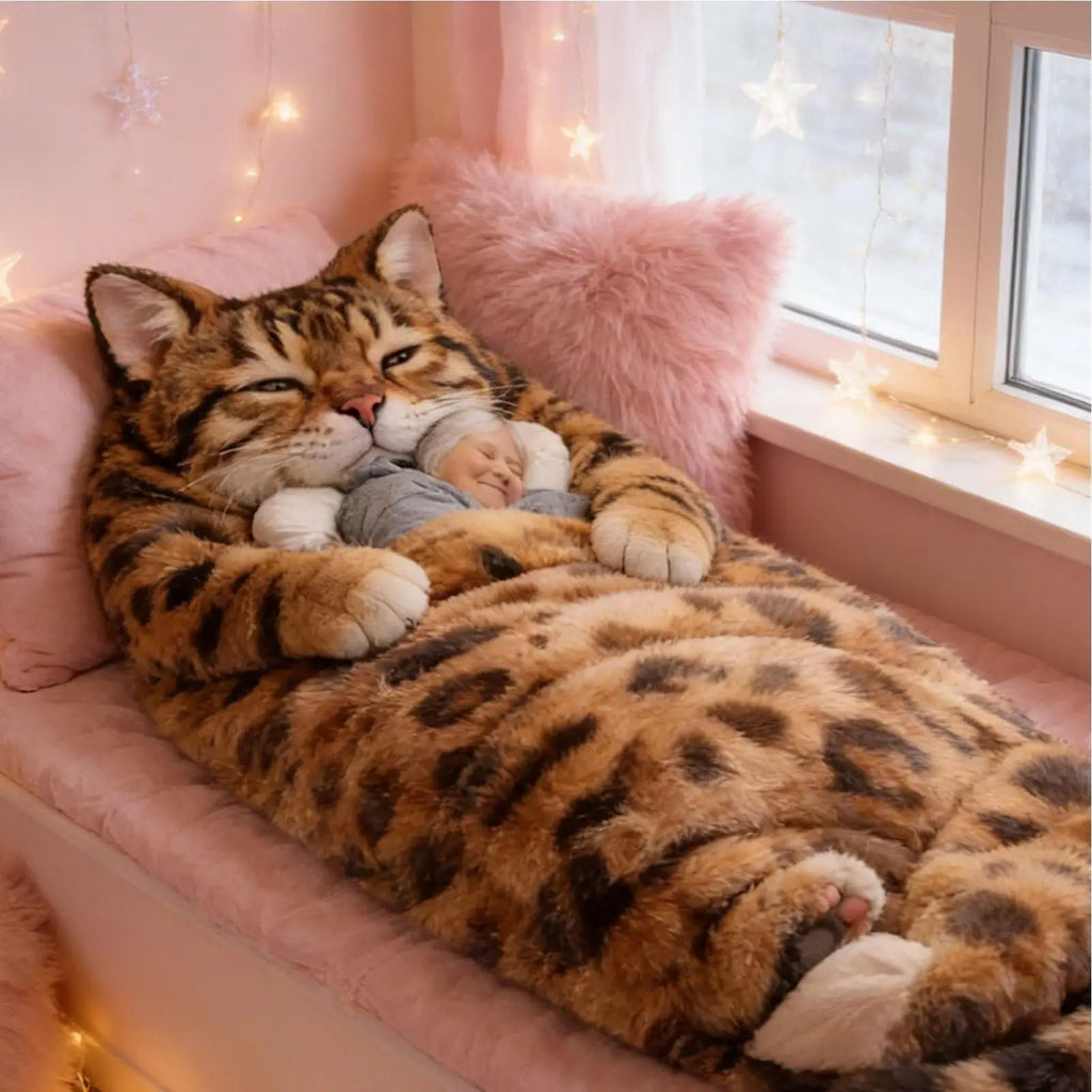 Adult Sleeping Bag Soft Warm Room Decor Cat Envelope Warm Sleeping Bag For Indoor Home Bedroom Living Room Apartment Dorm Hotel