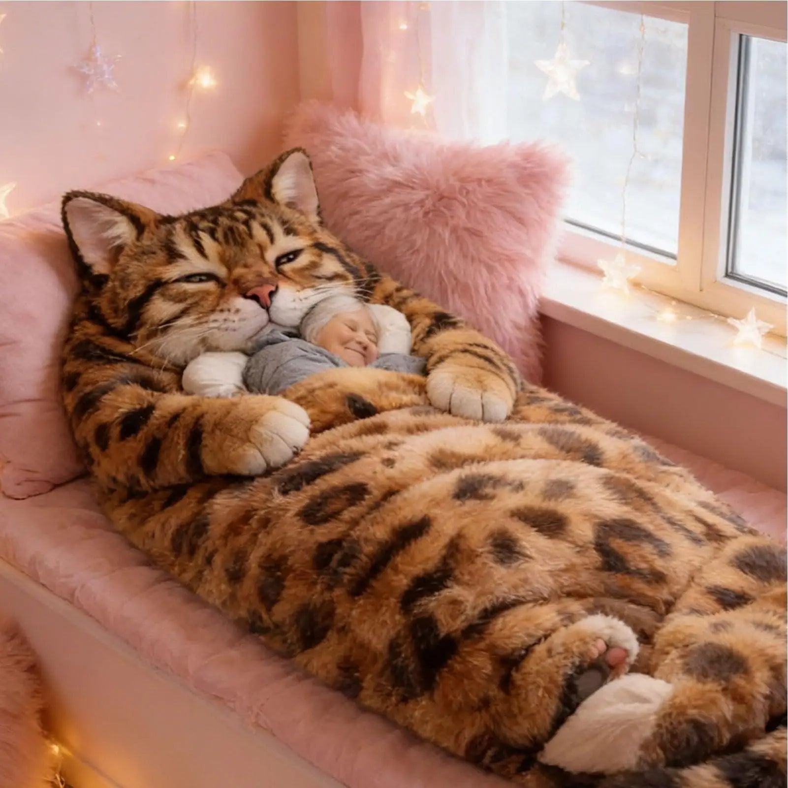 Adult Sleeping Bag Soft Warm Room Decor Cat Envelope Warm Sleeping Bag For Indoor Home Bedroom Living Room Apartment Dorm Hotel