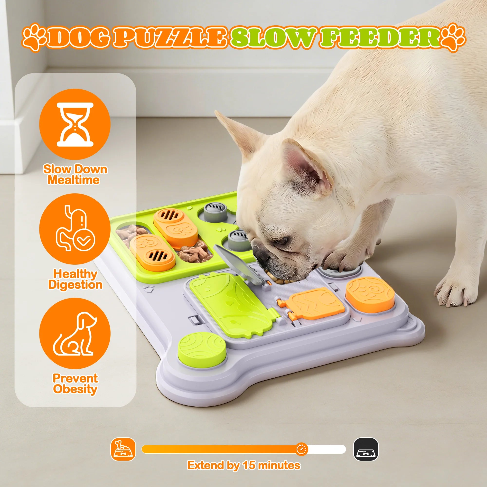 Dog Puzzle Toy & Pet Feeder - Treat Dispensing Toy for IQ Training, New Arrival, Ideal for Small/Medium Dogs