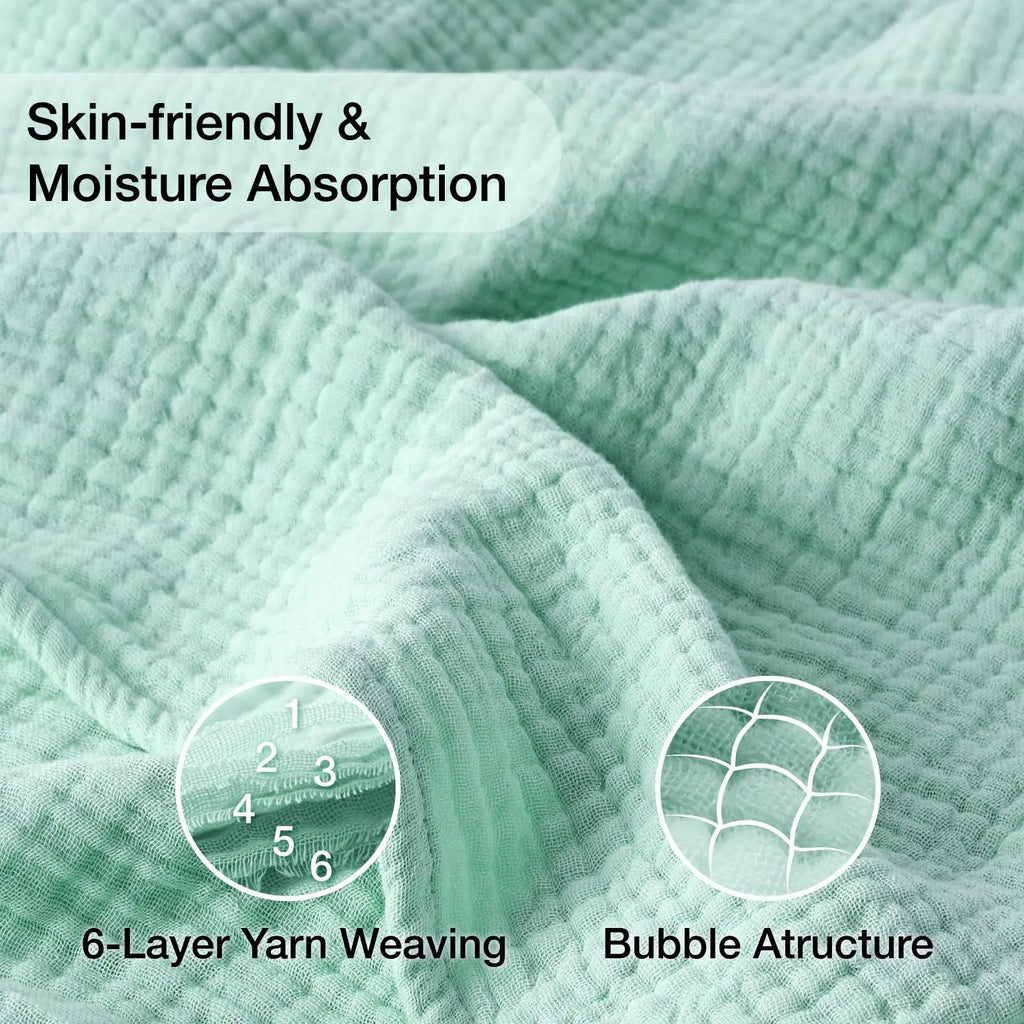 100% Cotton Blanket for Bed Soft Muslin Bed Blankets, Lightweight Breathable Bedspread Coverlet All Season Gauze Throw Blanket