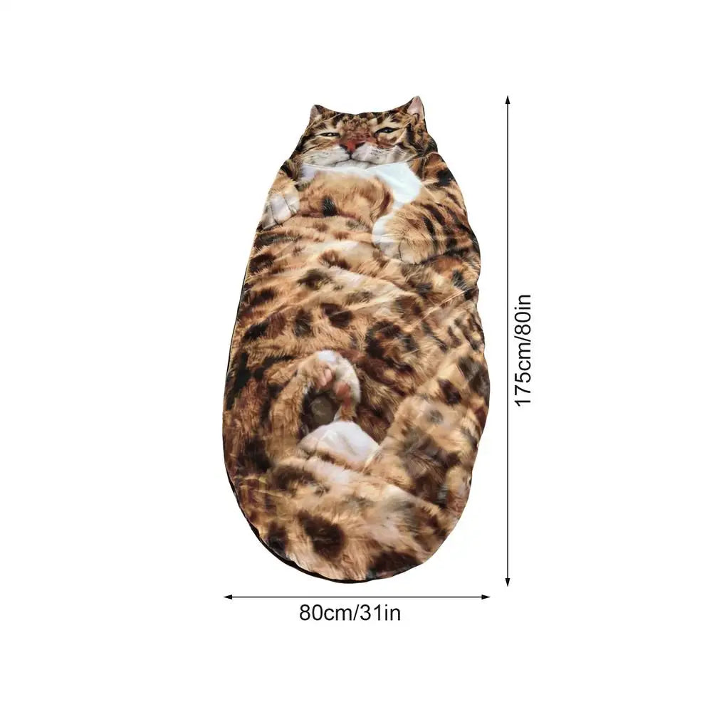 Adult Sleeping Bag Soft Warm Room Decor Cat Envelope Warm Sleeping Bag For Indoor Home Bedroom Living Room Apartment Dorm Hotel
