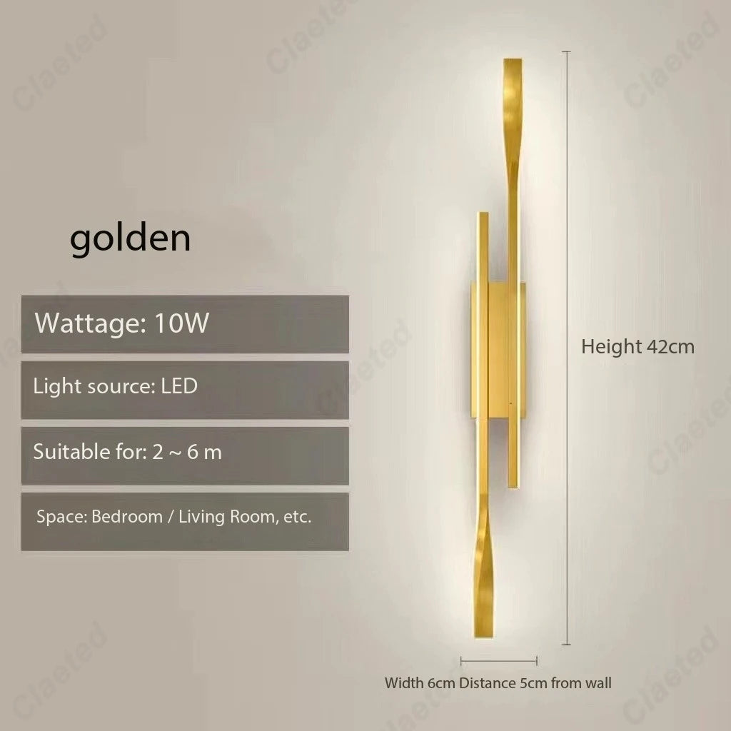 Modern Minimalist LED Living Room Background Wall Corridor Wall Lamp Bedroom Bedside Decorative Lighting Lamps