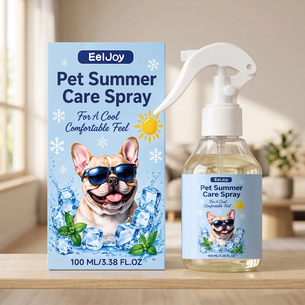 Pet Summer Cooling Spray Gentle Instant Heat Relief Refreshing Mist Waterless Portable Outdoor Quick Cooling Pet Care Supplies
