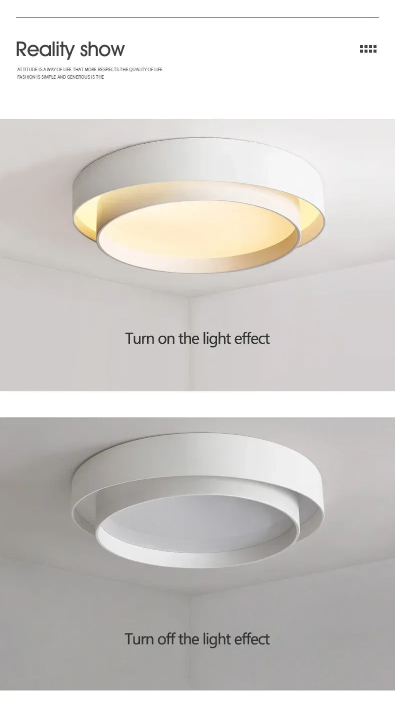 Bedroom Living Room Lamp Led Ceiling Light Minimalist Modern White Black Grey Indoor Lighting Fixture Home Hotel Luminarie