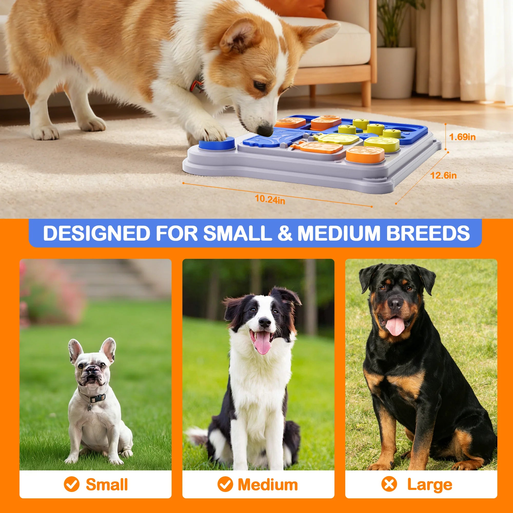Dog Puzzle Toy & Pet Feeder - Treat Dispensing Toy for IQ Training, New Arrival, Ideal for Small/Medium Dogs