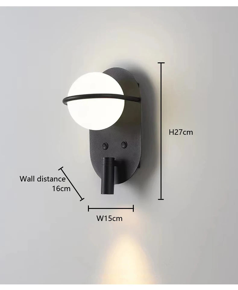 Bedroom Bedside Wall With Switch Wall Lights Creative Led Adjustable Modern Study Living Room Sofa Tv Background Walls Lamp