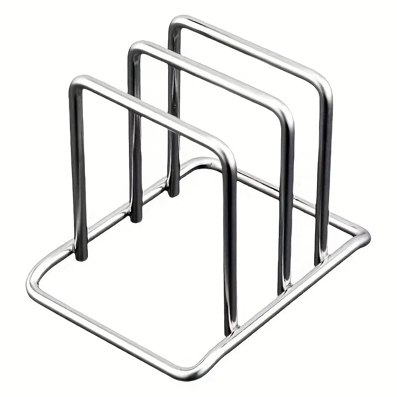 Kitchen stainless steel chopping board rack, chopping board holder, household storage rack, thick double-layer storage pot rack