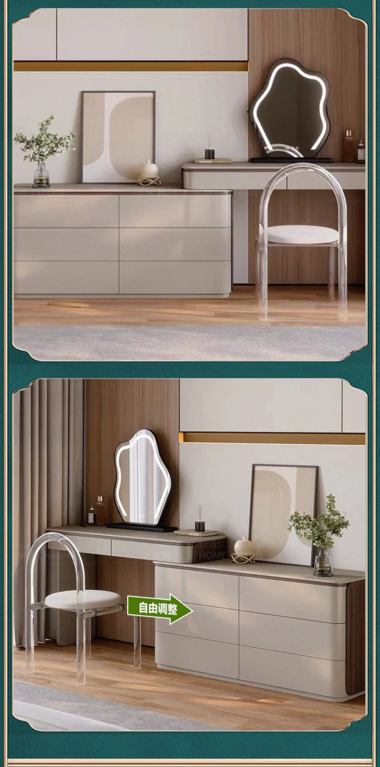 Bedroom Big Dressing Table Vintage Desk Aesthetic Luxury Dressing Table Nordic Girls Espejo Maquillaje Luz Home Furniture