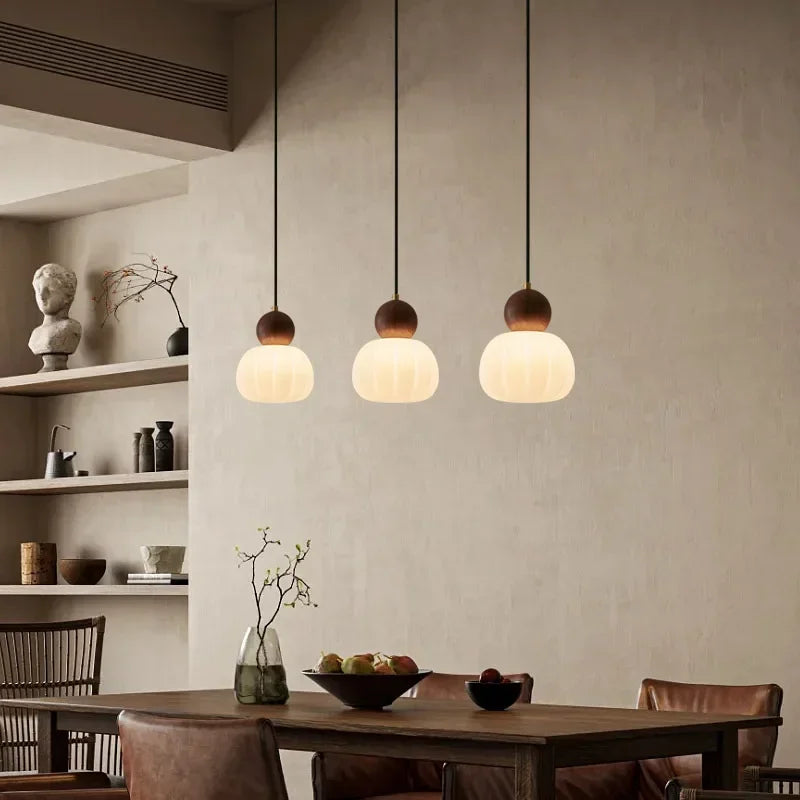 Cream Wind Bedroom Chandelier Simple Children's Bedside Chandelier Modern Creative Jack-o '-lantern Nordic Restaurant Lamps