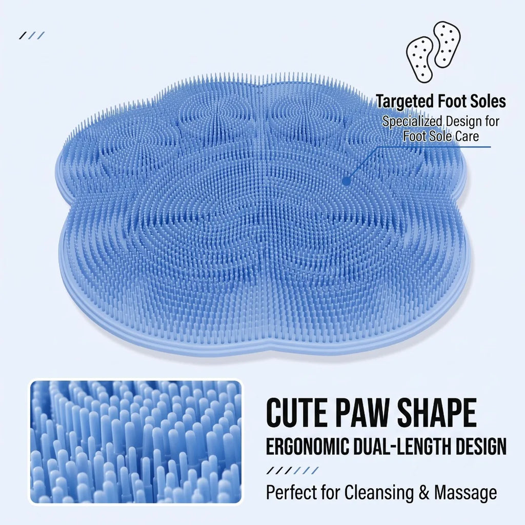 1pc Bath Massage Mat, Foot Washer, Back Scrubber, Shower Foot Mat, Bathroom Additions, Shower Supplies, Bathroom Foot Scrubber