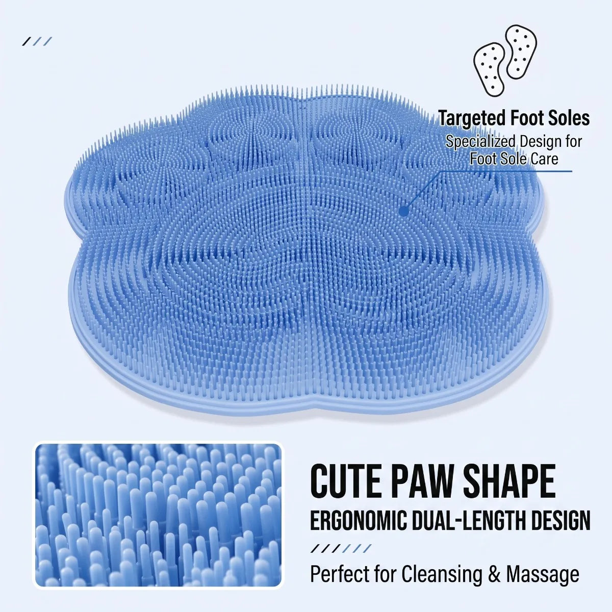 1pc Bath Massage Mat, Foot Washer, Back Scrubber, Shower Foot Mat, Bathroom Additions, Shower Supplies, Bathroom Foot Scrubber