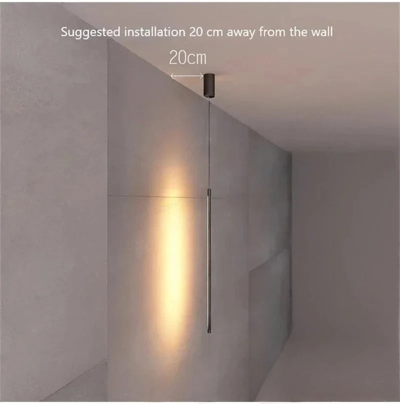 Bedroom Bedside  LED Pendant Light for Living Room Adjustable Line Strip Hanging Lamp TV Wall Home Decor Modern Fixture