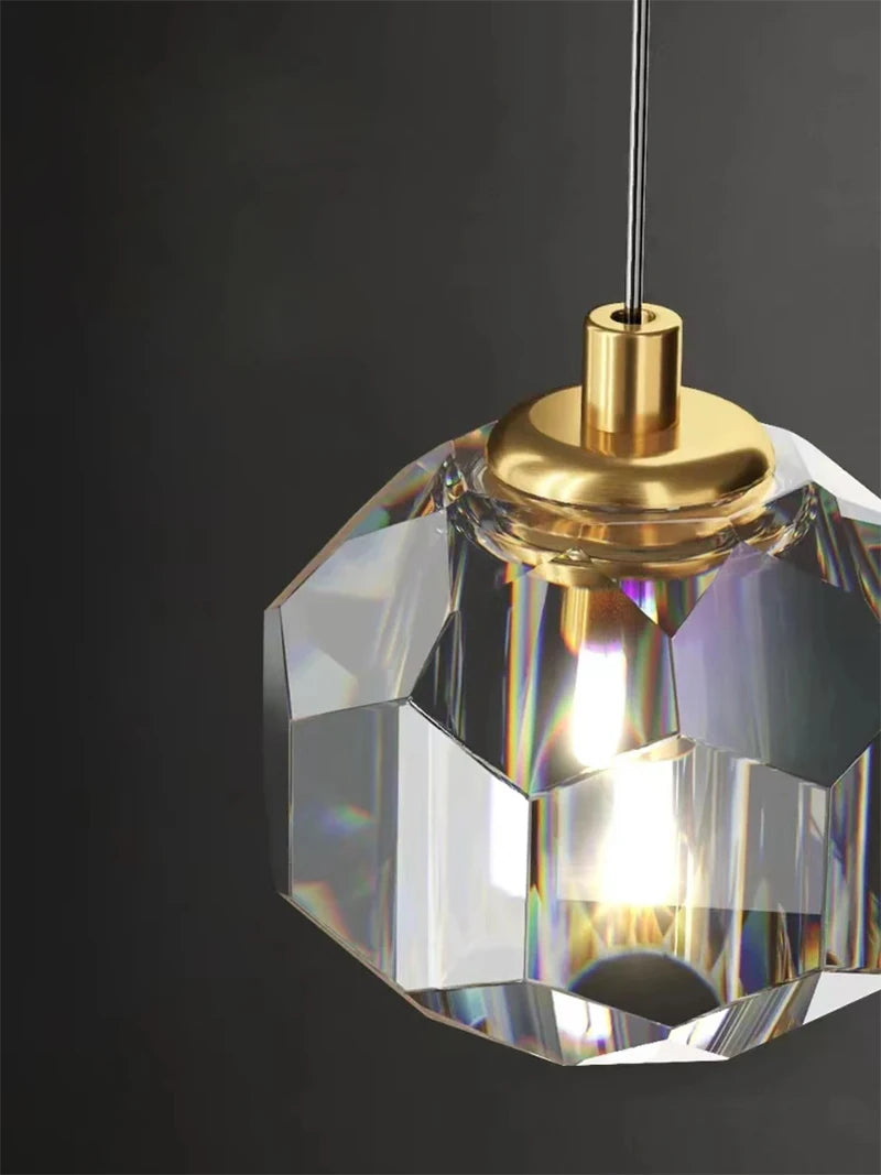 Bedroom Bedside Hanging Pendant Lamp Glass Ball LED Chandelier Lighting Ceiling Modern Interior Home Decor Lights Dining Kitchen