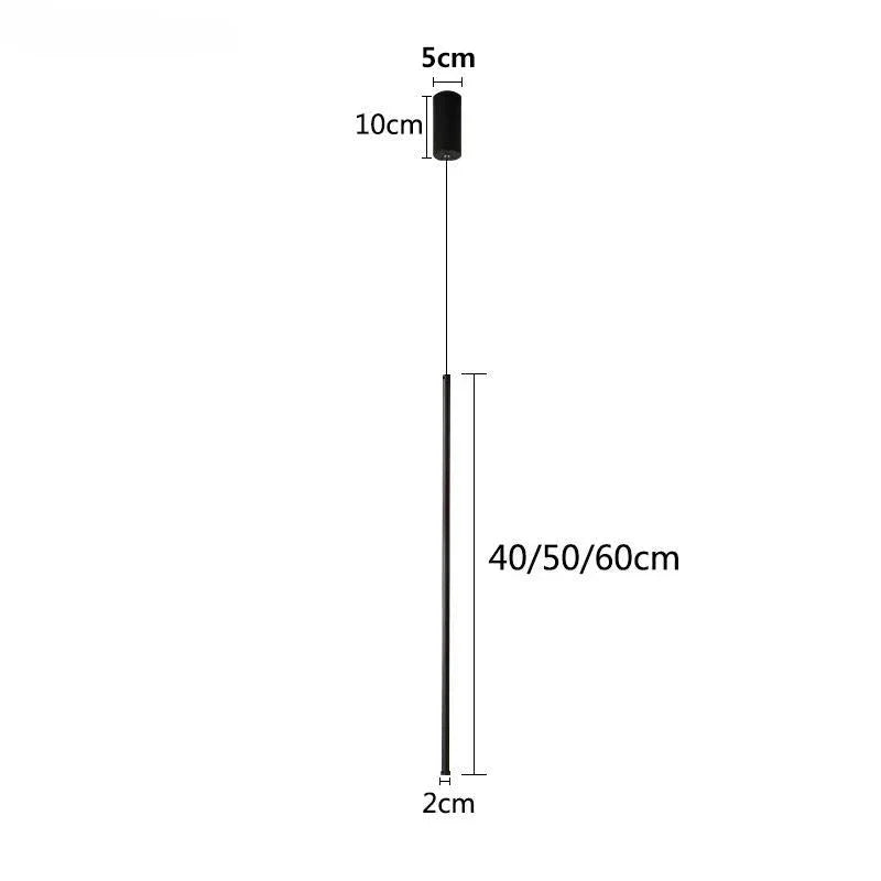 Bedroom Bedside  LED Pendant Light for Living Room Adjustable Line Strip Hanging Lamp TV Wall Home Decor Modern Fixture