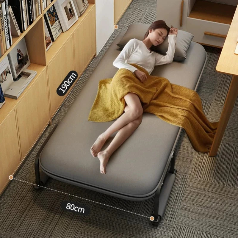 Portable Bedroom Folding Bed Single Pliable Office Sofa Folding Bed Guest Adults Cama Plegable Para Dormir Furniture Home