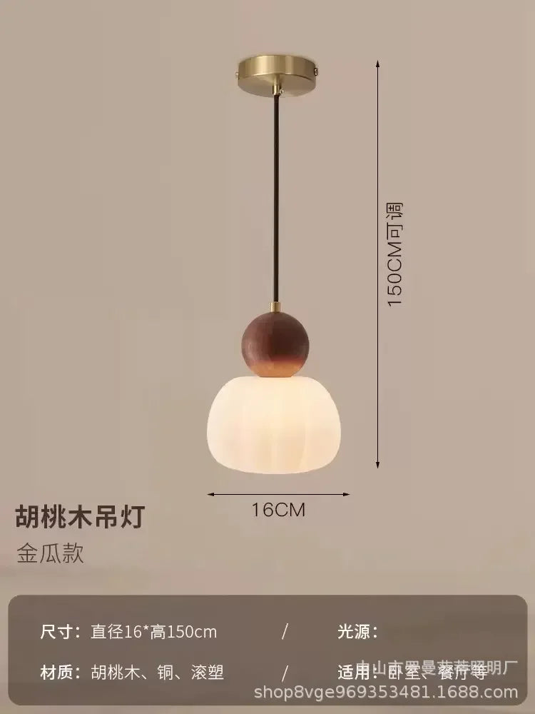 Cream Wind Bedroom Chandelier Simple Children's Bedside Chandelier Modern Creative Jack-o '-lantern Nordic Restaurant Lamps