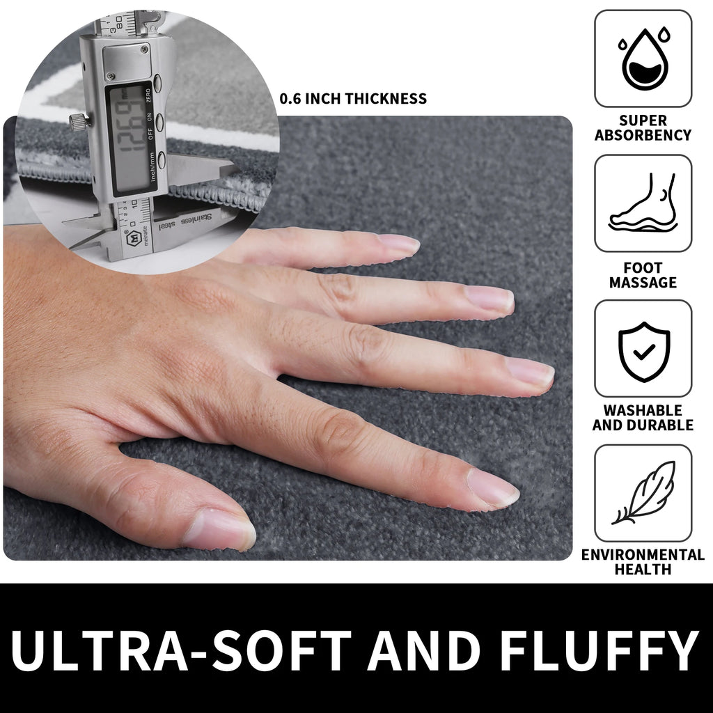 Super Absorbent Bath Mat Memory Foam Carpet Non-slip Bathroom Rug Bathtub Side Floor Rugs Shower Room Doormat Toilet Footpad