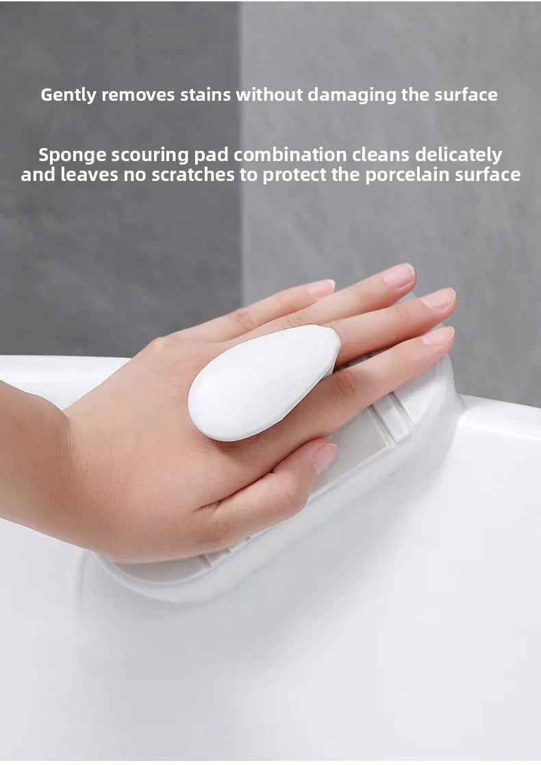 Bathroom Handheld Tub Brush Tile Scrubber Flexible Cleaning Sponge for Home Kitchen Countertop