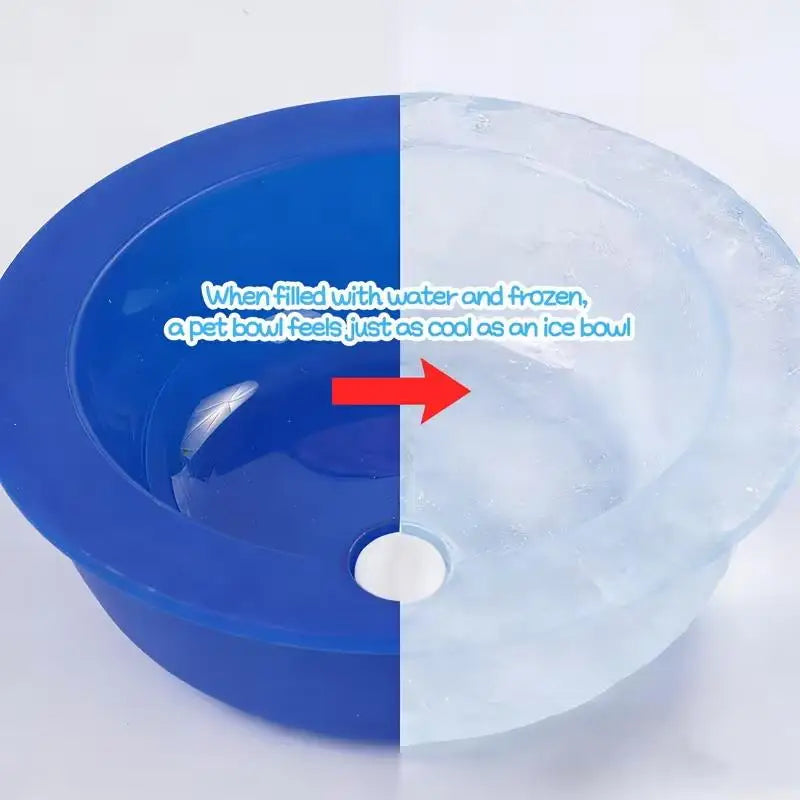 Pet Cooling Ice Bowl Summer Dog Water Feeder Cold Retention Design Let Pets Enjoy Cool Drinking Water