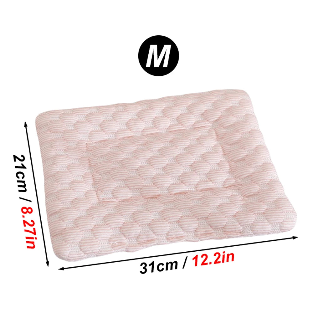 1 PC Summer Cooling Pet Mat Soft Breathable Self-Cooling Blanket Mat for Small Animal Hamster Guinea Pigs Chinchillas Rat Rabbit