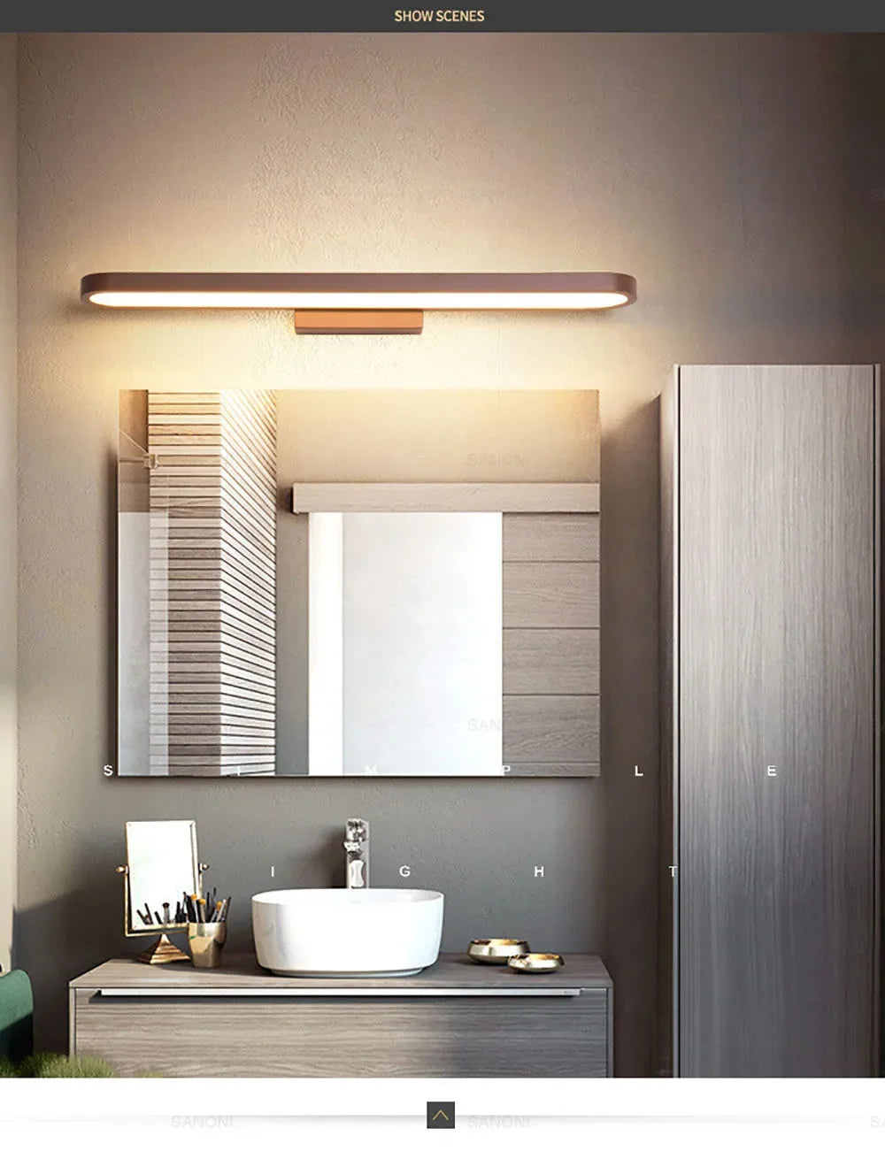 Bathroom LED Wall Lamp Wall Sconce Modern Mirror Headlight for Toilet Stairs Aisle Vanty Lamps Home Decorations Fixture Luster