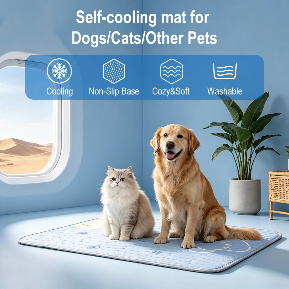 Dog Cooling Mat Summer Pet Cold Bed 3 Sizes For Small Big Dogs Pet Cat Portable Cooling Durable Blanket Sofa Cat Ice Pad Blanket