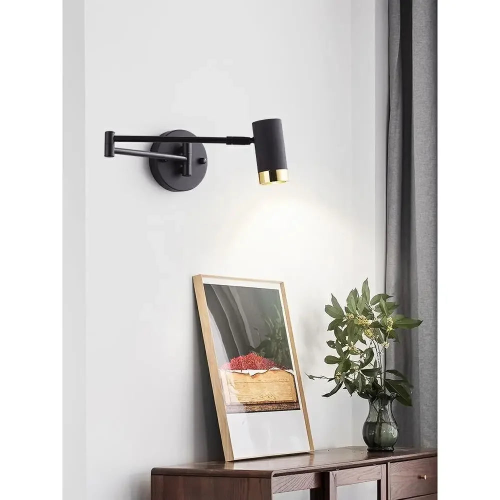 Modern Living Room Rocking Arm Wall Lamp Bedlamps for Bedroom Hotel Creative Telescopic Foldable Reading Wall Lamps