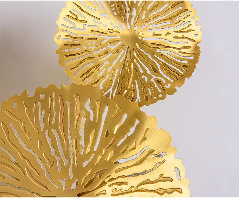 Post-modern Living Room Lotus Leaf Decor Creative New Chinese-style Dining Room Light Minimalist Bedroom and Hallway Wall Lamp