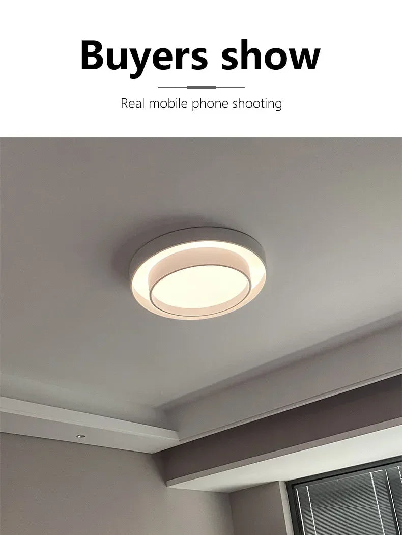 Bedroom Living Room Lamp Led Ceiling Light Minimalist Modern White Black Grey Indoor Lighting Fixture Home Hotel Luminarie