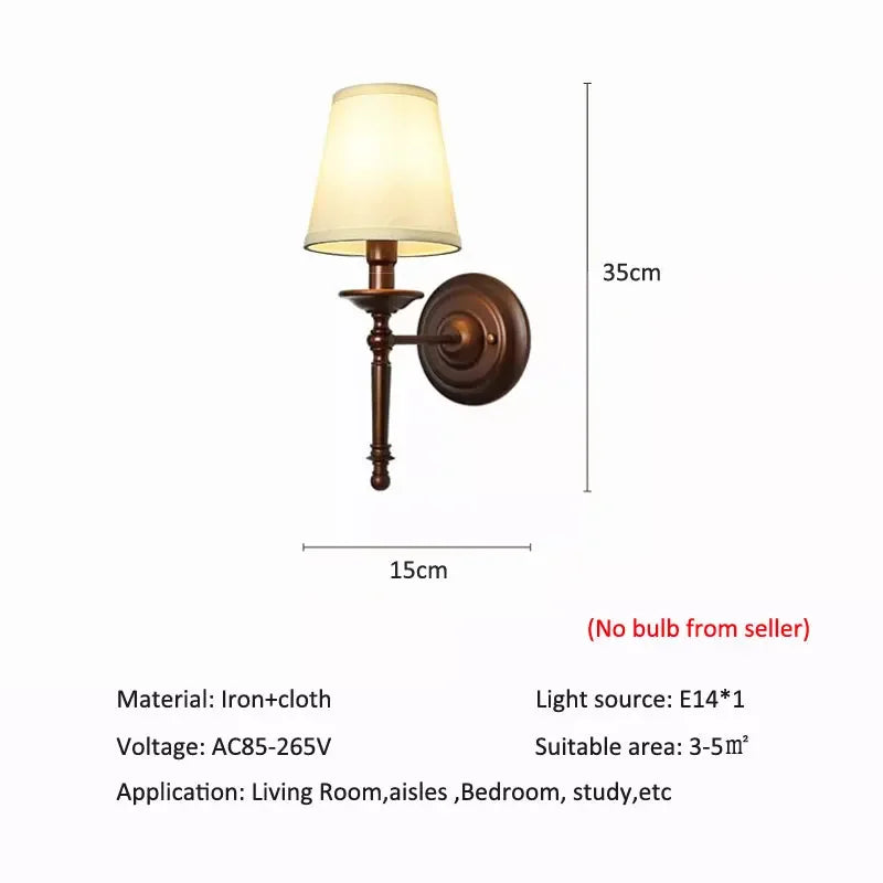 Retro Bedroom Bedside Wall Lamp Modern Simple European Style Hotel Living Room Study Corridor Wall Light Mirror Headlight