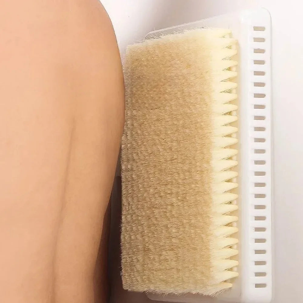 Wall Mounted Back Scrubber Shower Brush Bath Body Brush Exfoliating Scrubber Self Cleaning Back Washer Bathroom Accessories