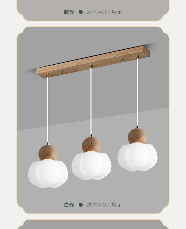 Cream Wind Bedroom Chandelier Simple Children's Bedside Chandelier Modern Creative Jack-o '-lantern Nordic Restaurant Lamps