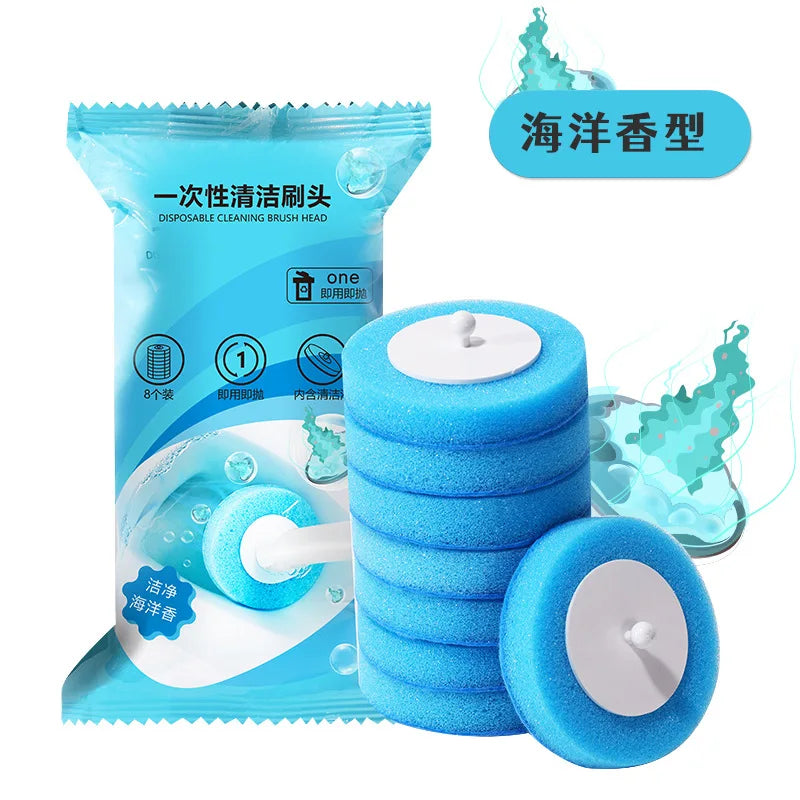 Disposable Toilet Brush Household Bathroom Wall Mounted No Dead Corners Cleaning Specialized Descaling Tool Scrubber Bowl White
