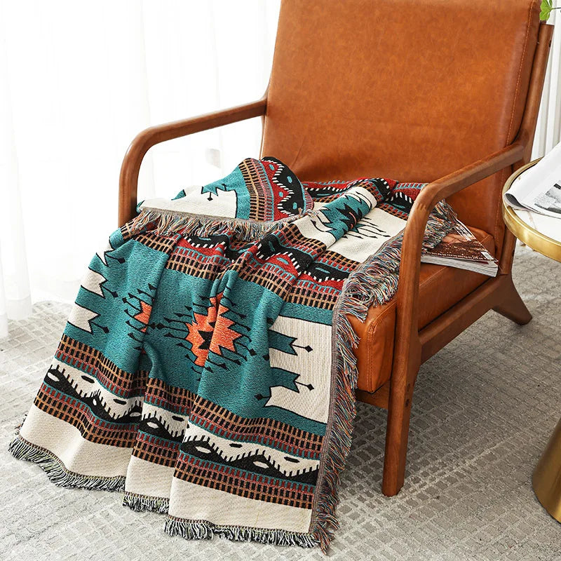 Bohemian Throw Blanket For Beds Outdoor Camping Blanket Sofa Cover Indian Sofa Towel Bed Cover Rug Tablecloth Living Room Decor
