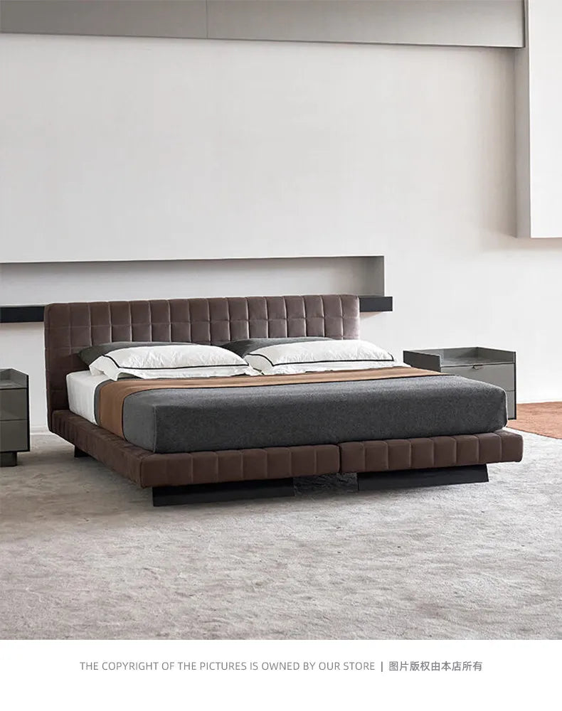 Modern Fashion Bedroom Bed Decor For Couples Double Beds Soft Backrest Headboard Nordic Design Frame King Bed Room Furnitures