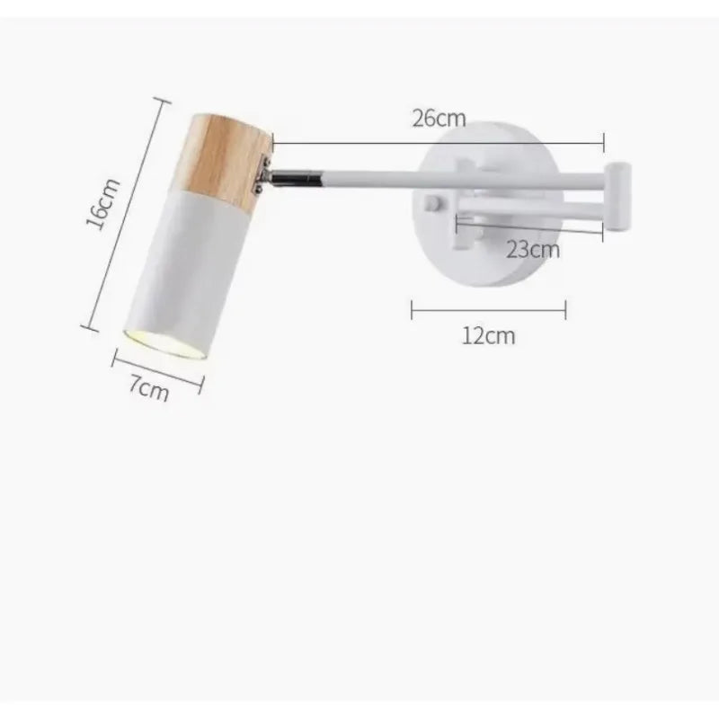 Modern Living Room Rocking Arm Wall Lamp Bedlamps for Bedroom Hotel Creative Telescopic Foldable Reading Wall Lamps