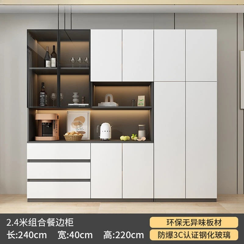 LivingRoom Cabinet Premium Solid Wood Dining Side Cabinet Integrated Household Light Luxury High-end Wine Cabinet Storage Locker