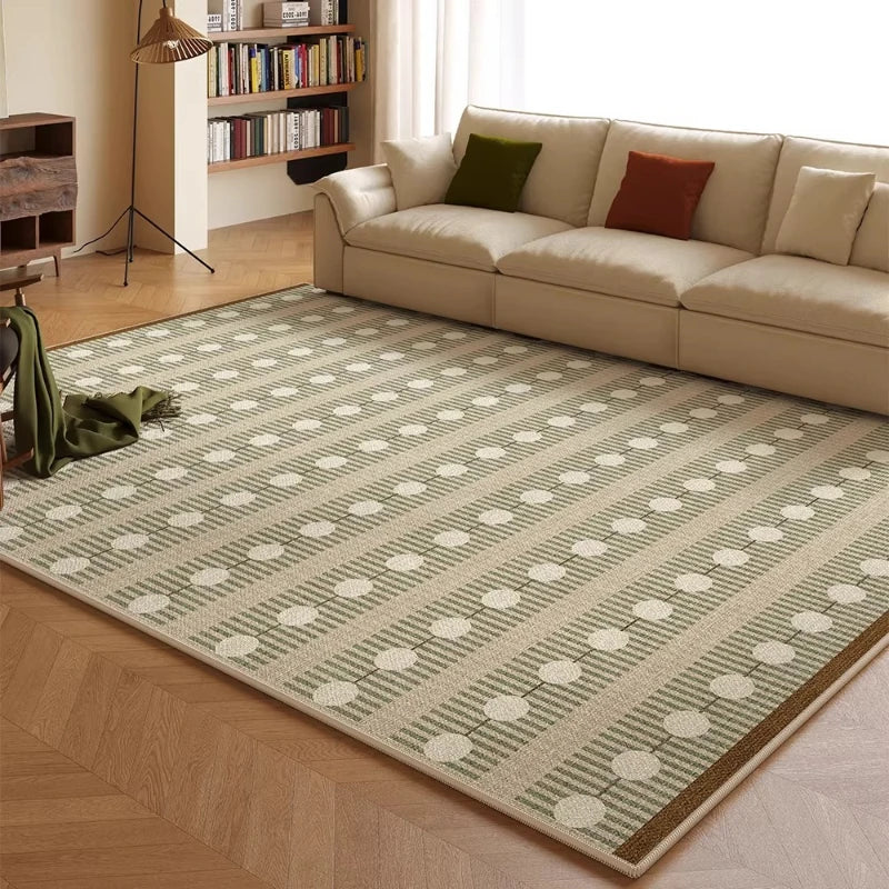 Living Room Carpet Waterproof Non-slip Stain-resistant Floor Mat Minimalist Checkered Pattern Rug Large Area Home Decor Mats