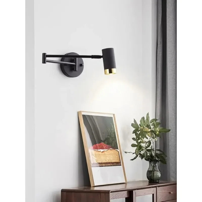 Modern Living Room Rocking Arm Wall Lamp Bedlamps for Bedroom Hotel Creative Telescopic Foldable Reading Wall Lamps