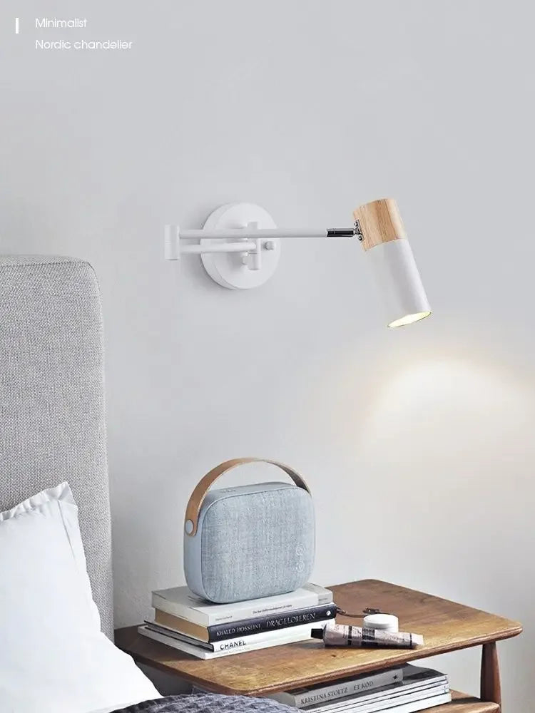 Modern Living Room Rocking Arm Wall Lamp Bedlamps for Bedroom Hotel Creative Telescopic Foldable Reading Wall Lamps