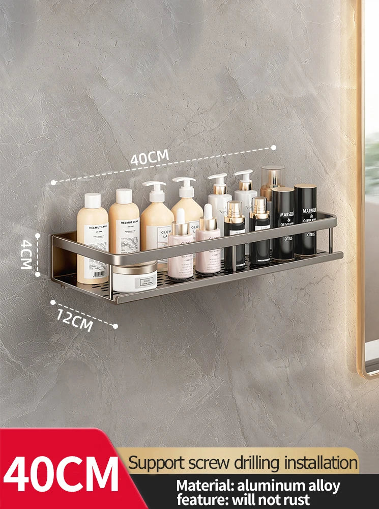 Bathroom Rack Bathroom Shelf Toilet Space Aluminum Hanging Rack Bathroom Organizer Hang on the Wall