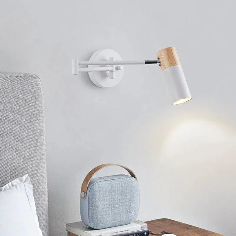 Modern Living Room Rocking Arm Wall Lamp Bedlamps for Bedroom Hotel Creative Telescopic Foldable Reading Wall Lamps