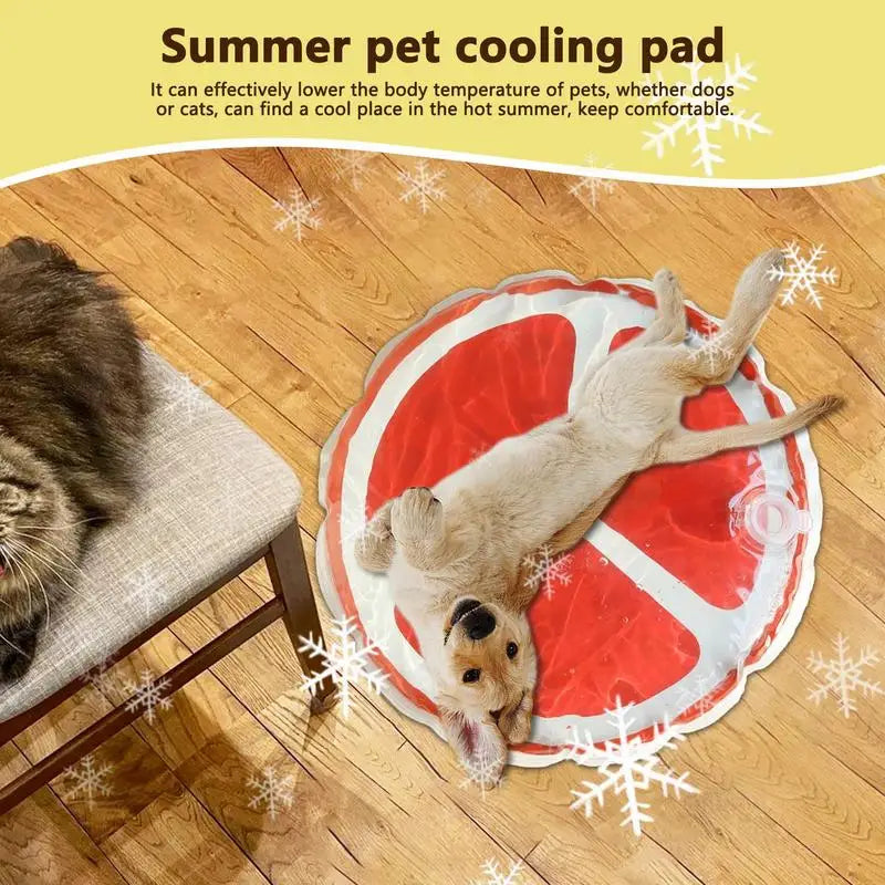 Pet Cooling Mat Cute Water Sensory Pad For Puppy Cute Fruit Pattern Cooler Cushion Pad Bed Sleeping Mattress For Dogs And Cats