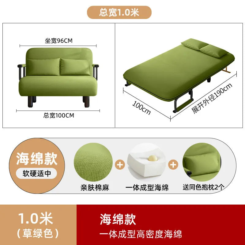 Portable Bedroom Folding Bed Single Pliable Office Sofa Folding Bed Guest Adults Cama Plegable Para Dormir Furniture Home