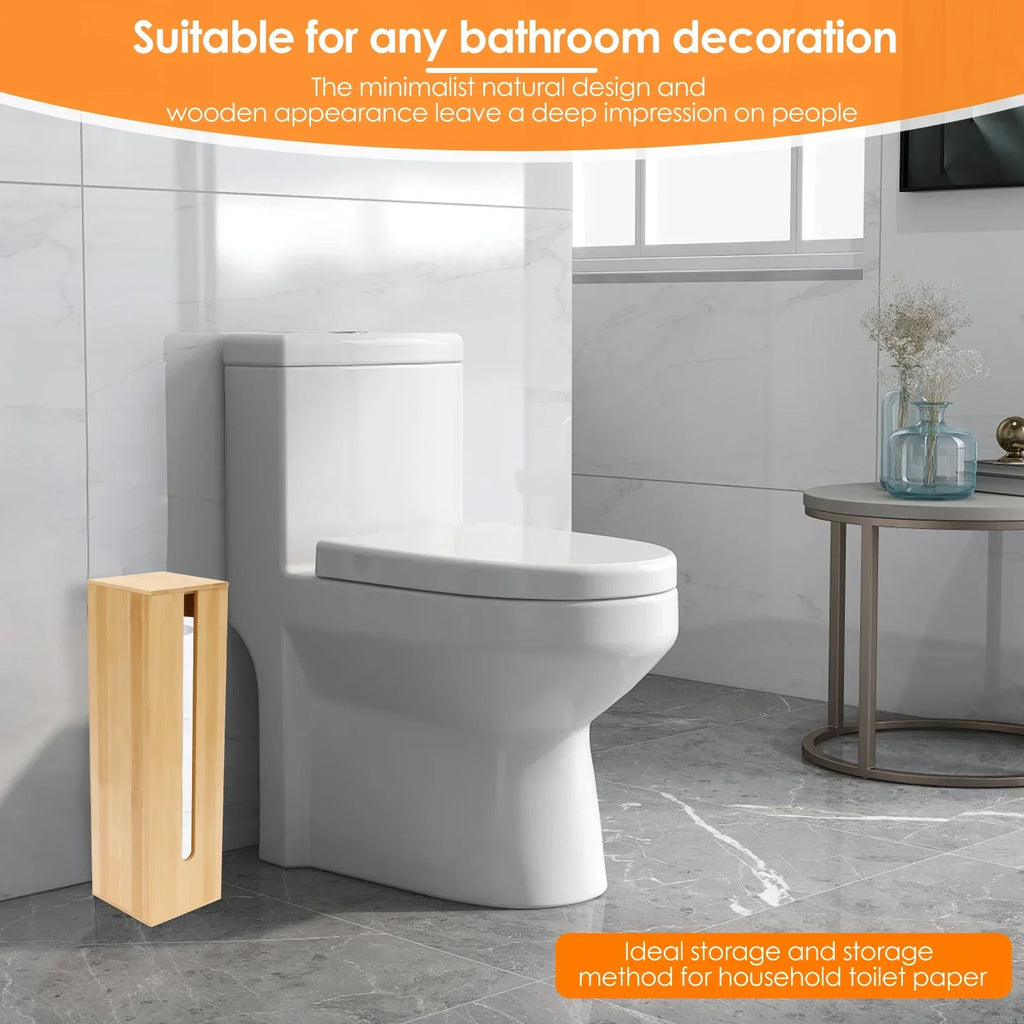 Bathroom Tissue Rack Wooden Toilet Paper Towel Box Storage with Lid Waterproof Paper Dispenser Accessories