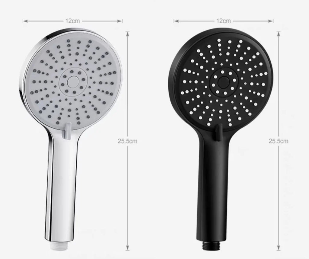 Bathroom 5 Function Shower Head High Pressure Bath Head Water Saving Hand Held Wall Mounted ABS Chrome Shower Rainfall Accessory